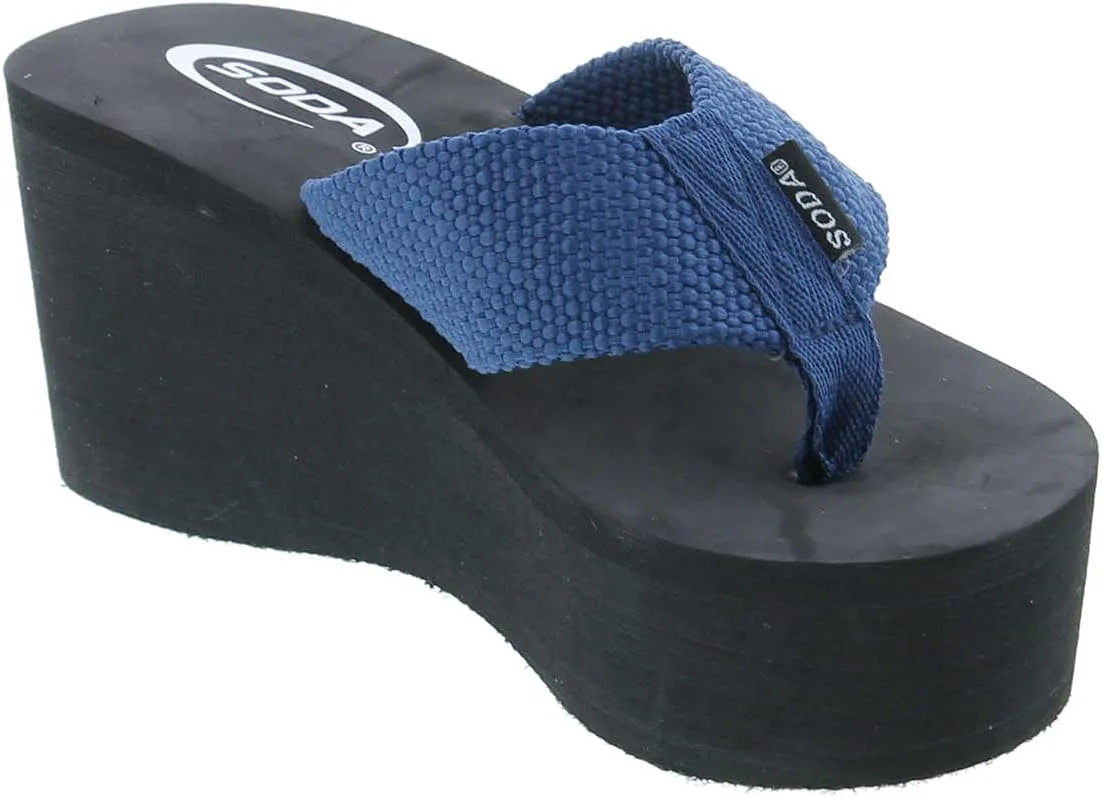 Soda Oxley-S Womens EVA Flip Flop Slip on Platform Sandals