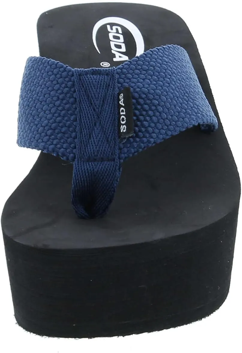 Soda Oxley-S Womens EVA Flip Flop Slip on Platform Sandals