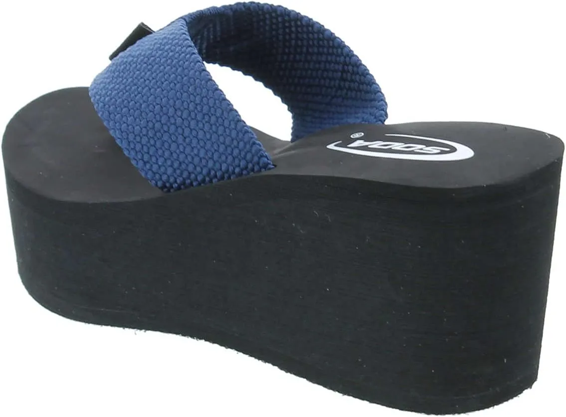 Soda Oxley-S Womens EVA Flip Flop Slip on Platform Sandals