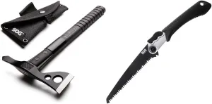 SOG FastHawk- Lighter, Faster, Agile Throwing Hatchet, Versatile Survival Tactical Axe & Folding Saw - Wood Saw, Hand Saw, Pruning Saw and Camping Saw