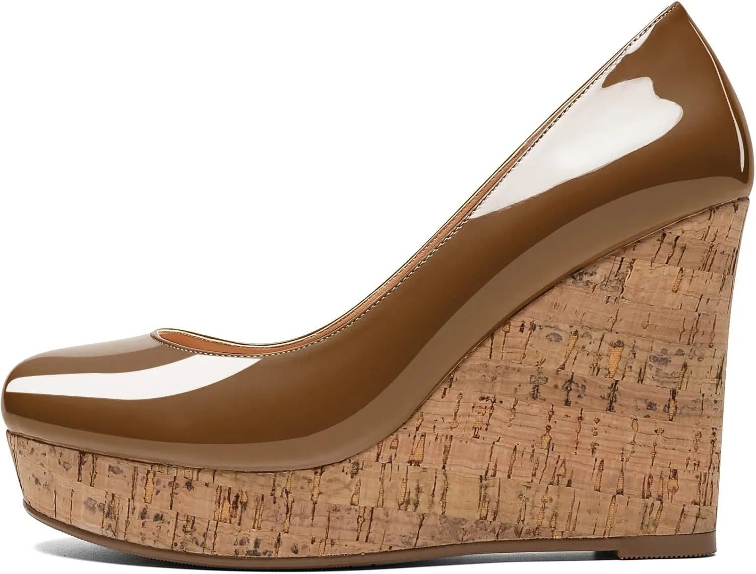 Soireelady Women's Platform Wedges Heel Pumps Slip on Platform High Heel Wedge Pump Shoes