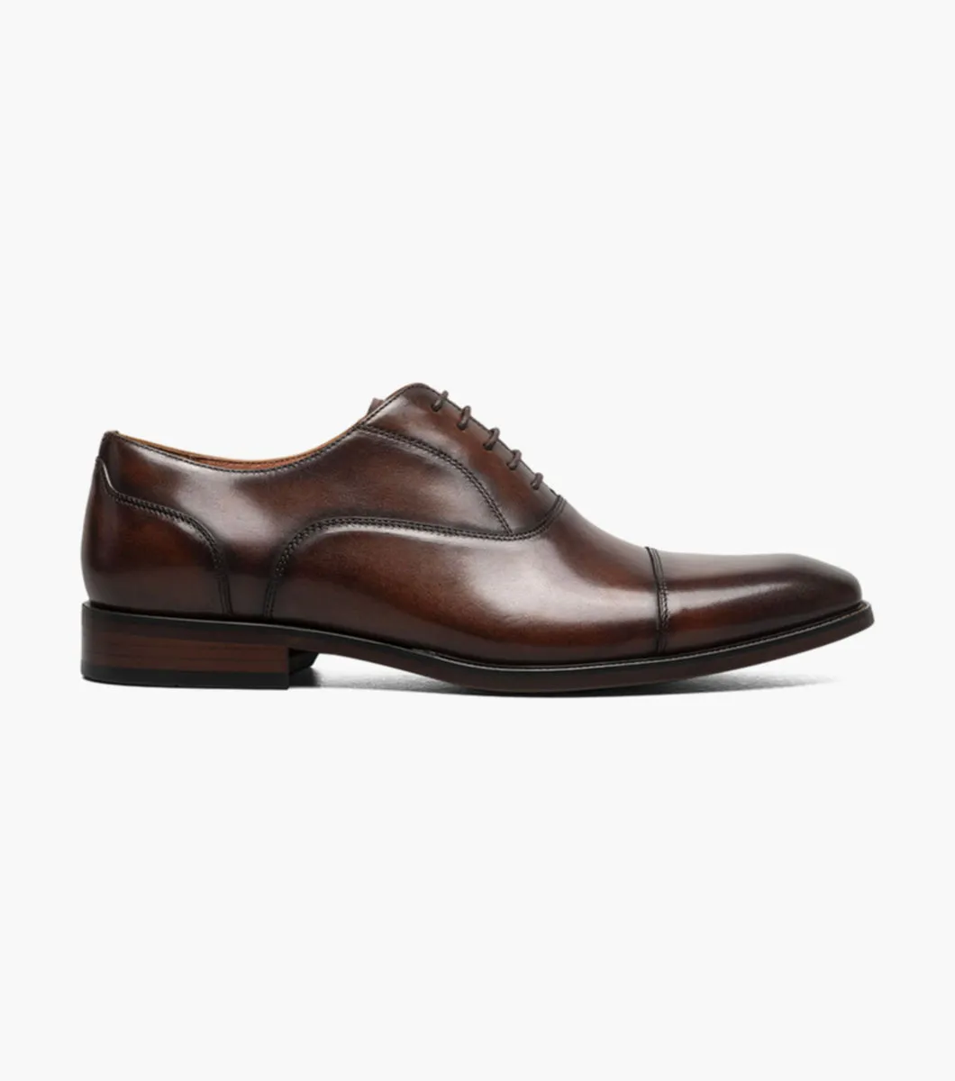 Sorrento Lux Cap Toe Bal Oxford-Brown | Florsheim