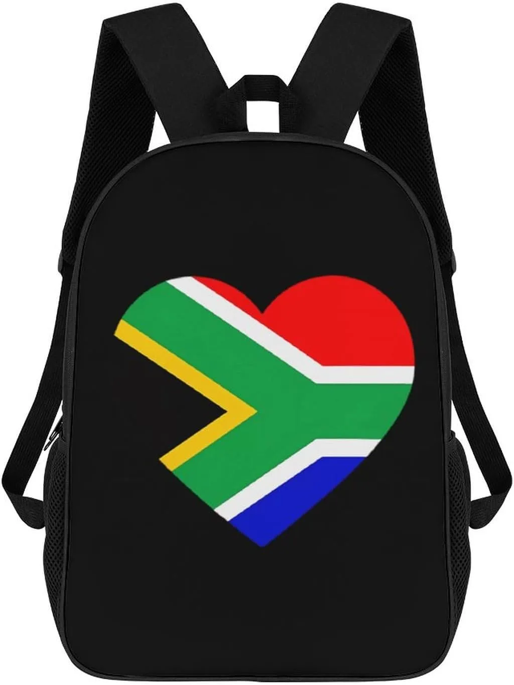 South Africa Heart Flag Funny 17 Inch Backpack Multipurpose Shoulders Daypack Laptop Bag for Travel Hiking Camping 12.5 X 17 X 5.5 Inch