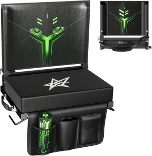 Stadium Seats for Bleachers with Back Support, Thickened Bleacher Seats with Comfy Cushion and Creative Pattern Backs, Wide Portable Stadium Chair with Shoulder Strap and Cup Holder