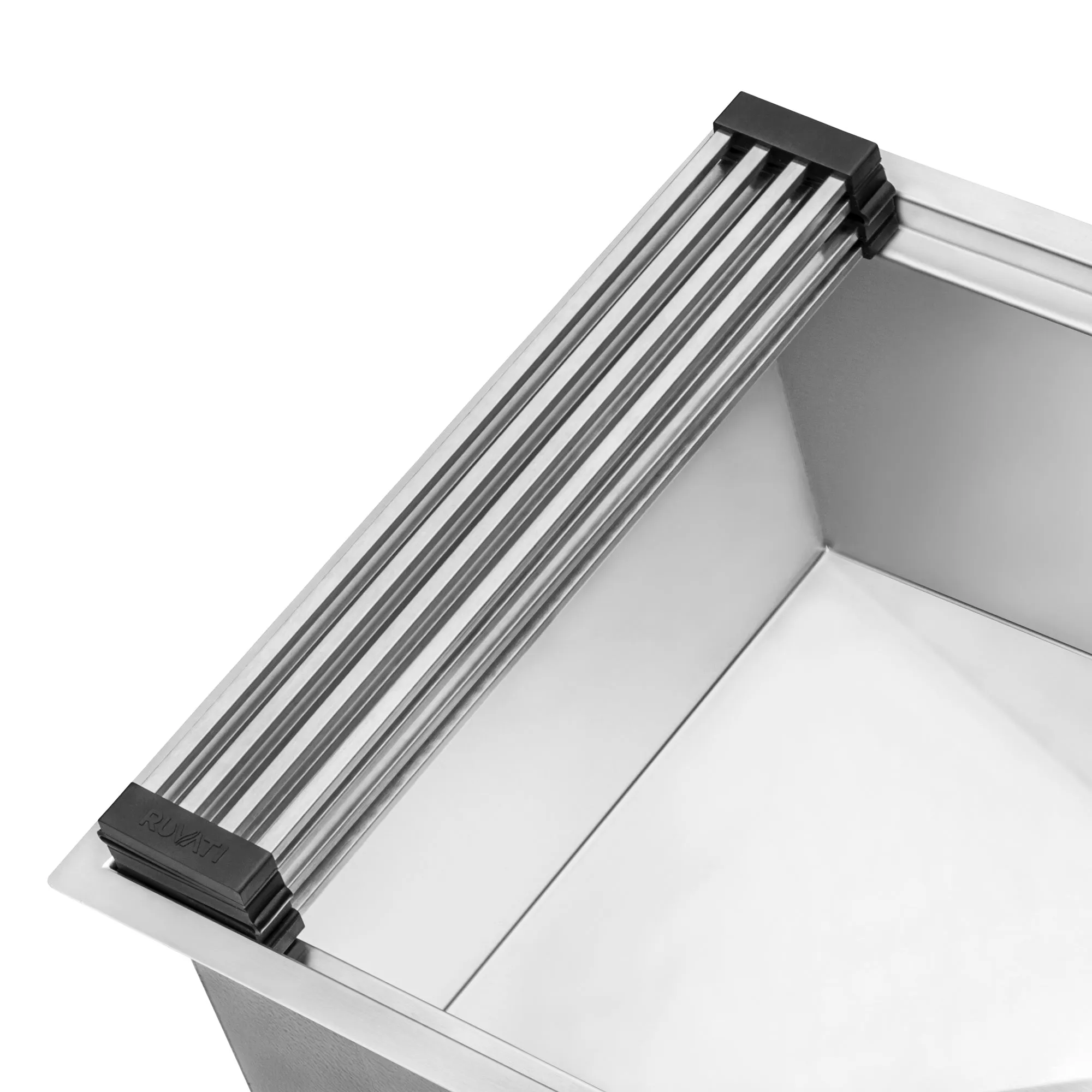 Stainless Steel and Silicone Foldable Drying Rack for Workstation Sinks Dish Mat Trivet