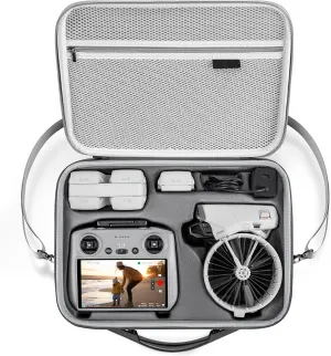 STARTRC PHOTO Flip Case for DJI Flip Fly More Combo,Portable PU Leather Shoulder Bag Can Organizes RC2/RC-N3 Remote/7 Original Batteries/Charging Hub/65W Charger/Drone Accessories