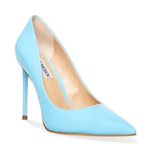 Steve Madden Womens Daisie Classic Pumps Sky Blue Patent 8M