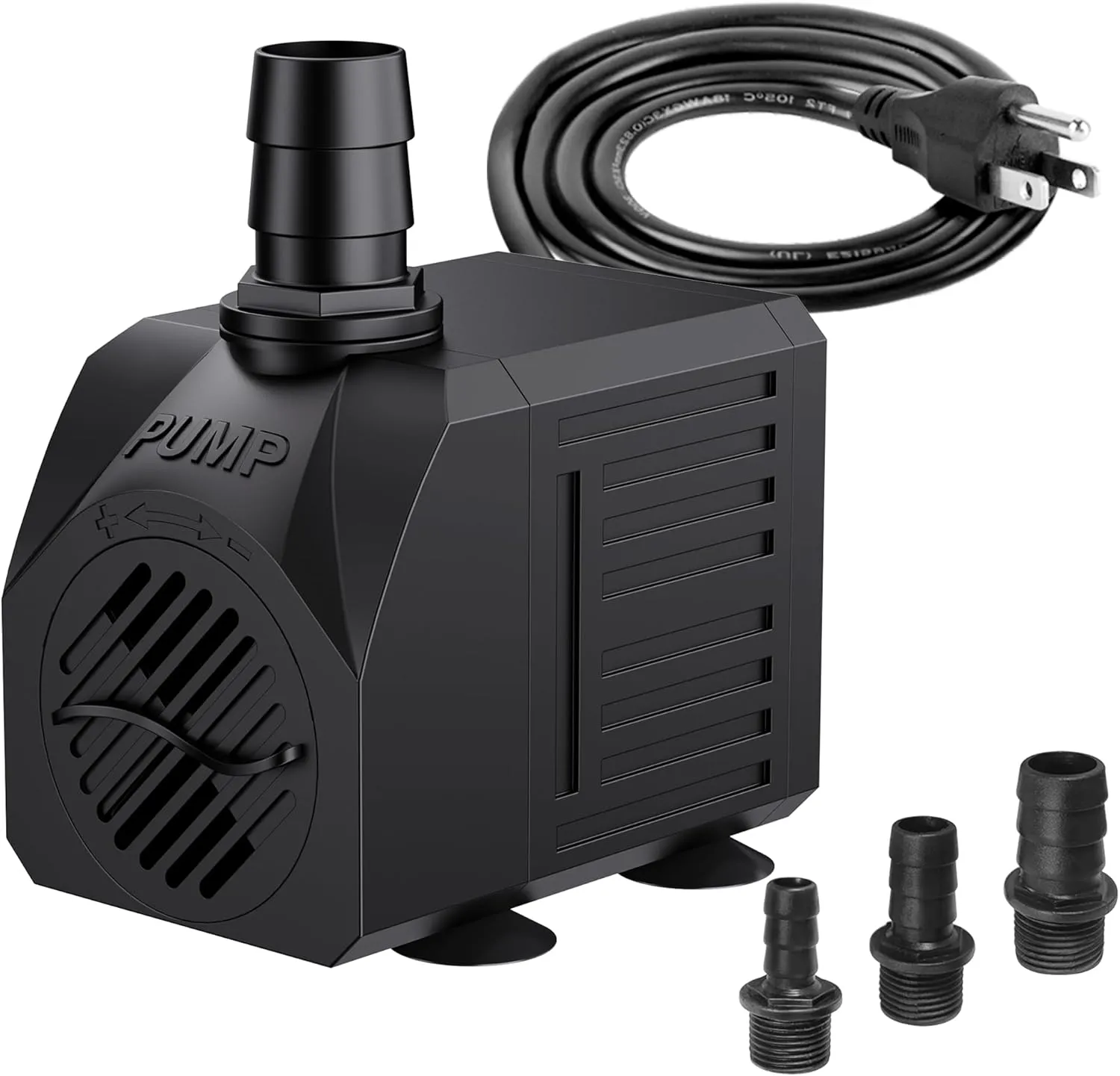 Submersible Water Fountain Pump: 550GPH 30W Small Pond Pump for Outdoor | Backyard | Statuary | Hydroponics | Waterfall | Garden | Aquarium | Fish Tank | Black