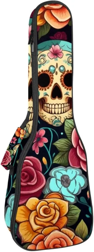 Sugar Skulls with Flowers Seamless