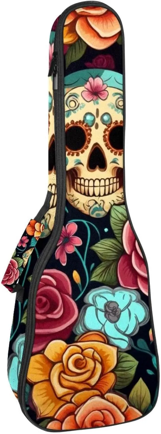Sugar Skulls with Flowers Seamless