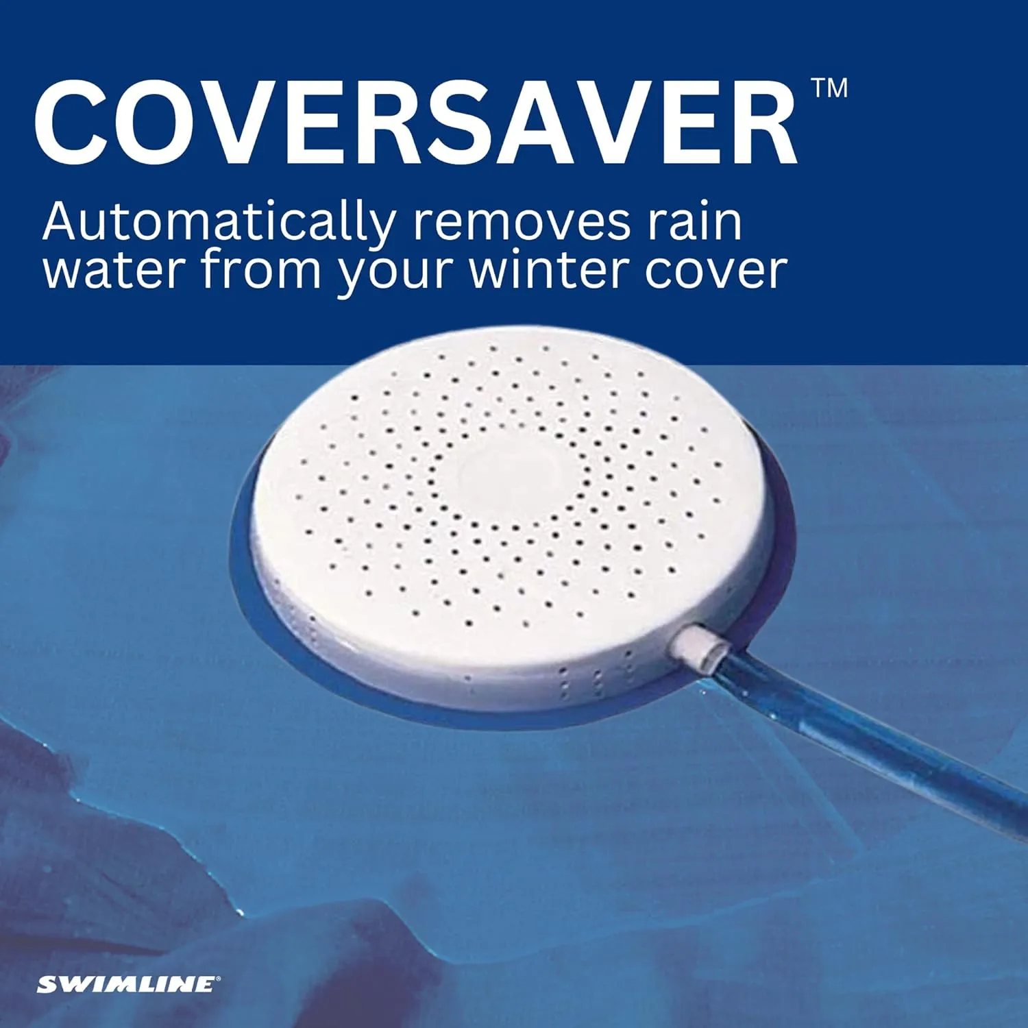 SWIMLINE HYDROTOOLS ORIGINAL Submersible Pool Cover Water Siphon Pump Automatic Removal For Above Ground Swimming Pools, Covers, & Hot Tubs Winterizing Kit |Non Electric Drain Hose Cover Saver 5436