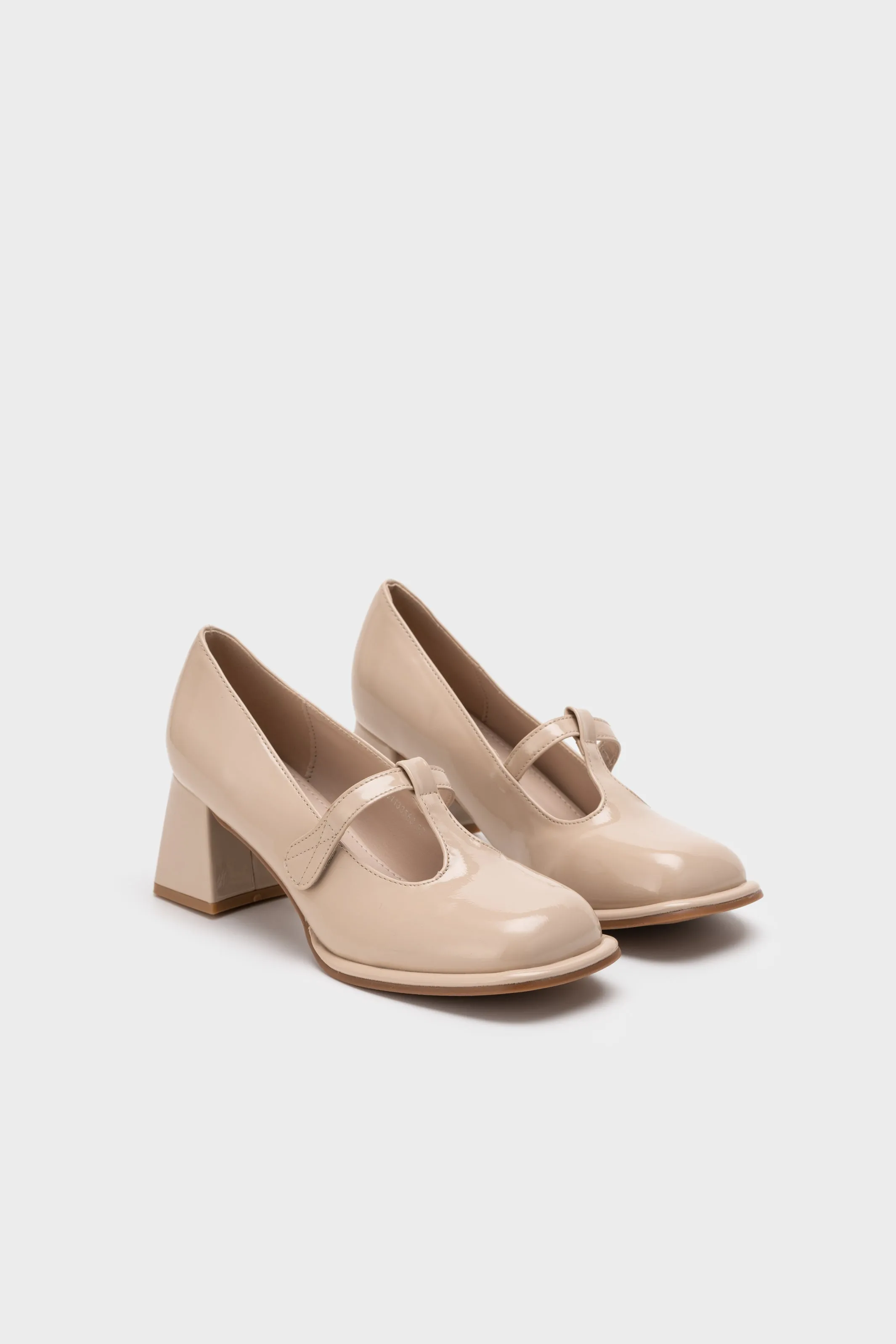 T BAR CHUNKY HEEL PUMP
