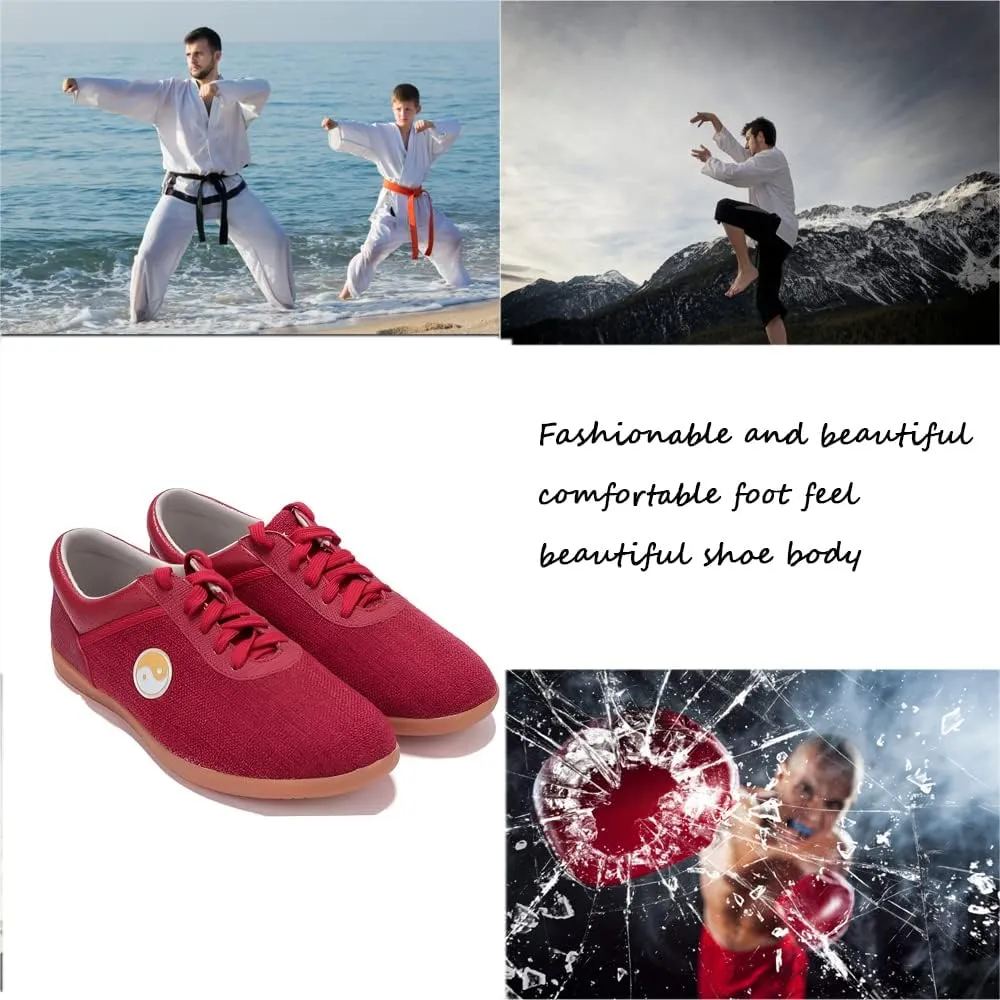 Tai Chi Martial Art Shoes,Suitable for Indoor and Outdoor Martial Arts, Badminton, Parkour, Table Tennis or Casual Street wear,