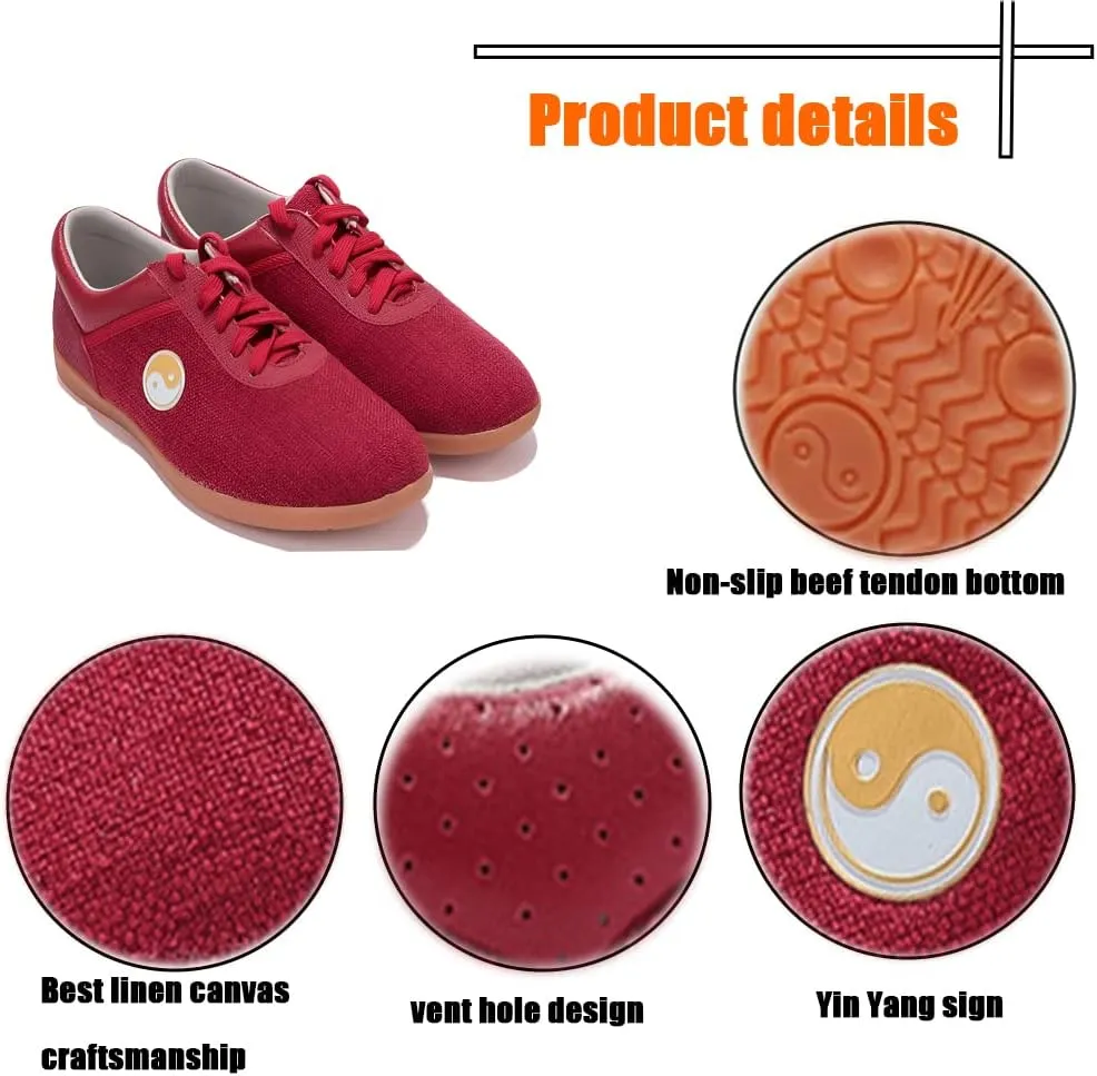 Tai Chi Martial Art Shoes,Suitable for Indoor and Outdoor Martial Arts, Badminton, Parkour, Table Tennis or Casual Street wear,