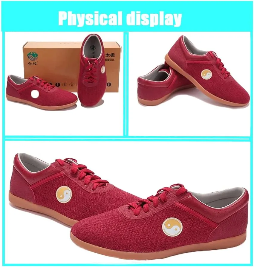 Tai Chi Martial Art Shoes,Suitable for Indoor and Outdoor Martial Arts, Badminton, Parkour, Table Tennis or Casual Street wear,