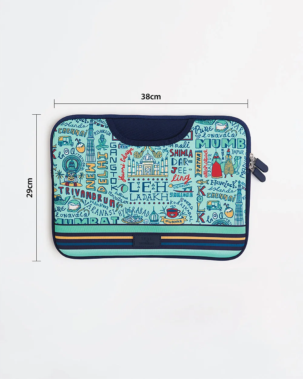 TEAL By Chumbak Traveller Laptop Sleeve - 15inch