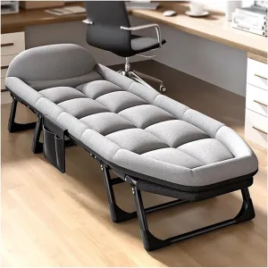 Tent Folding Cot, Heavy Duty Outdoor Bed,with Cushion and Pillow,Portable Folding Camping Cot,for Sleeping and Outdoor Recreation (Color : Grey, Size : 190x65cm)(Size:180x60cm)