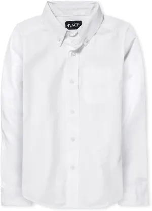 The Children's Place Boys' Long Sleeve Oxford Button Down Shirt