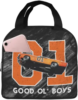 The Dukes Funny of Movie Hazzard Insulated Lunch Bag Freezable Lunch Tote Bag band Cooler Lunch Box for Outdoor