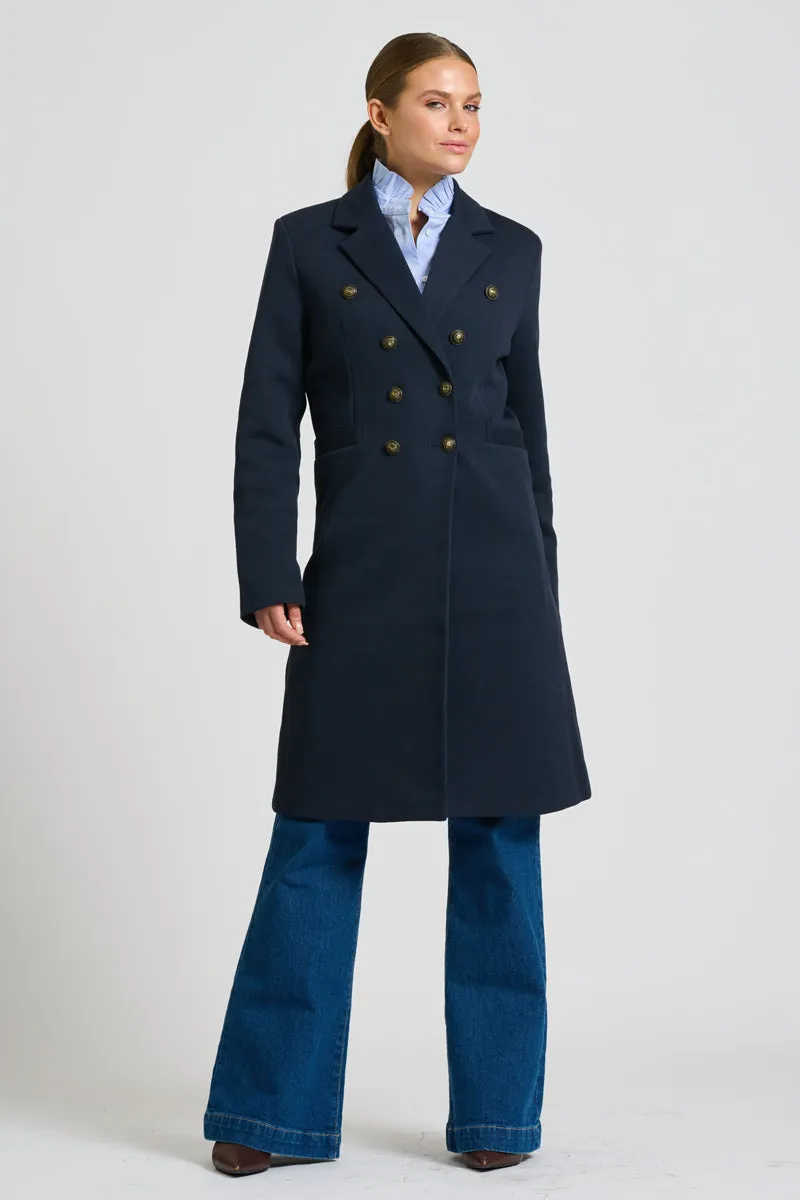 The Olivia Classic Cut Shirt Frill - Blue Oxford