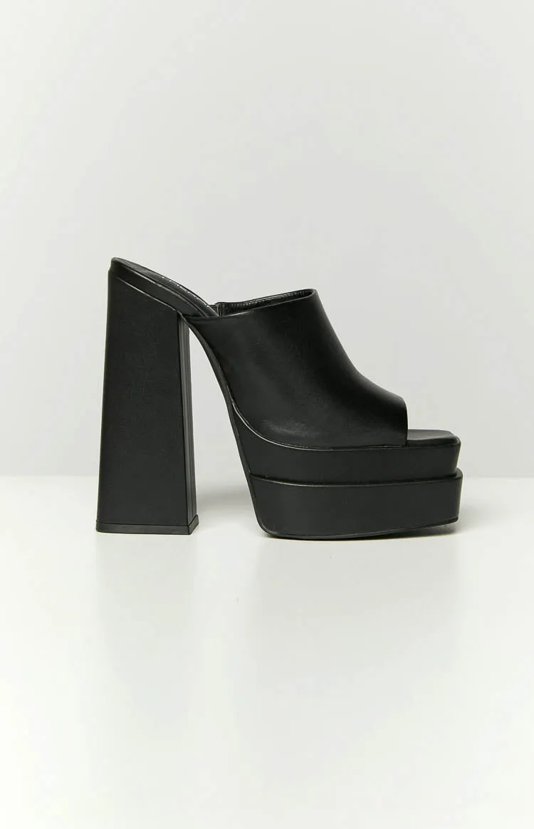 Therapy Villain Black Platform Heels