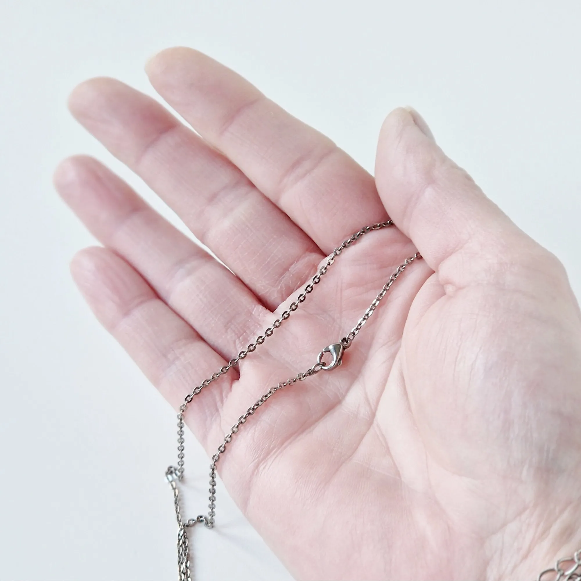 Titanium Necklace Flat Link Cable