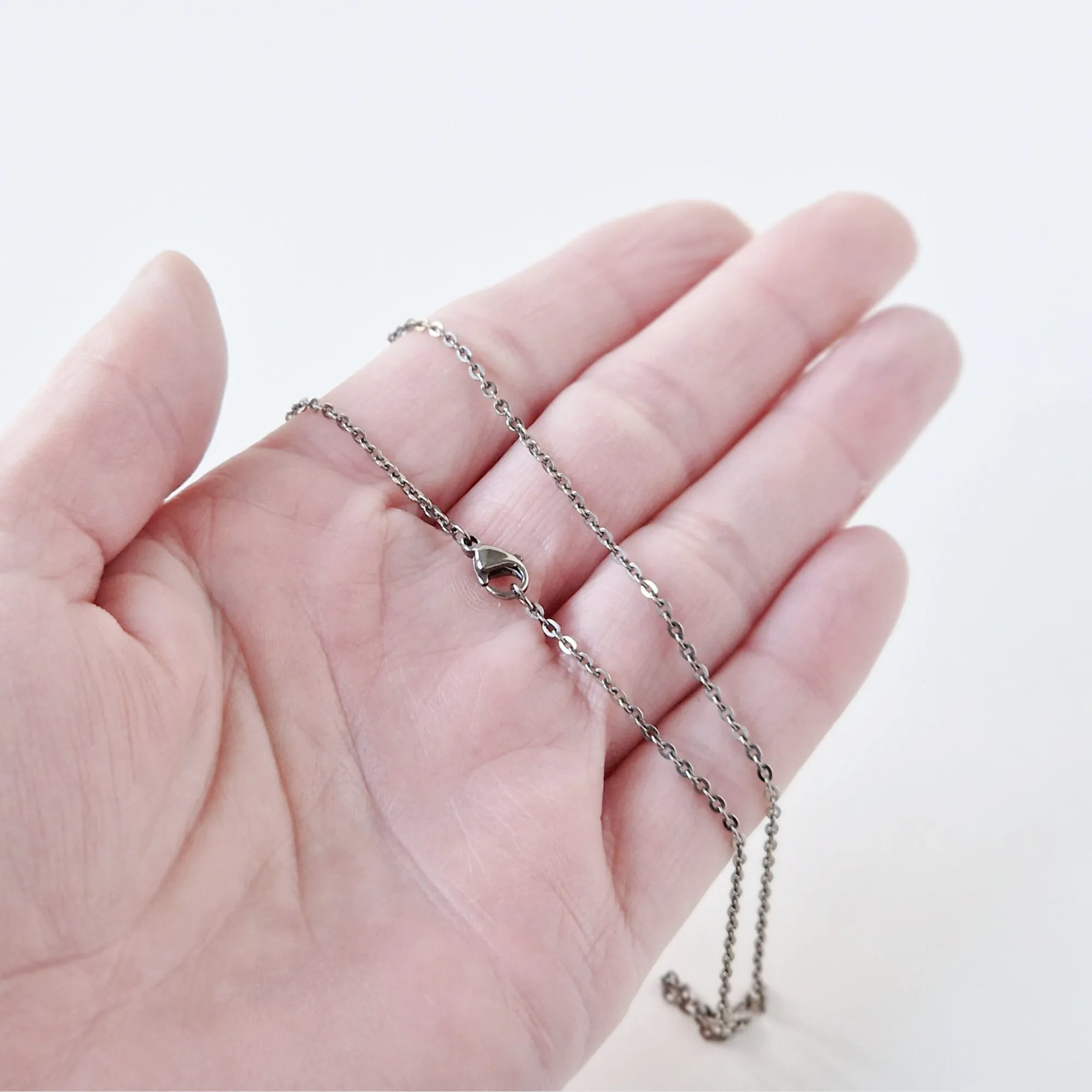 Titanium Necklace Flat Link Cable