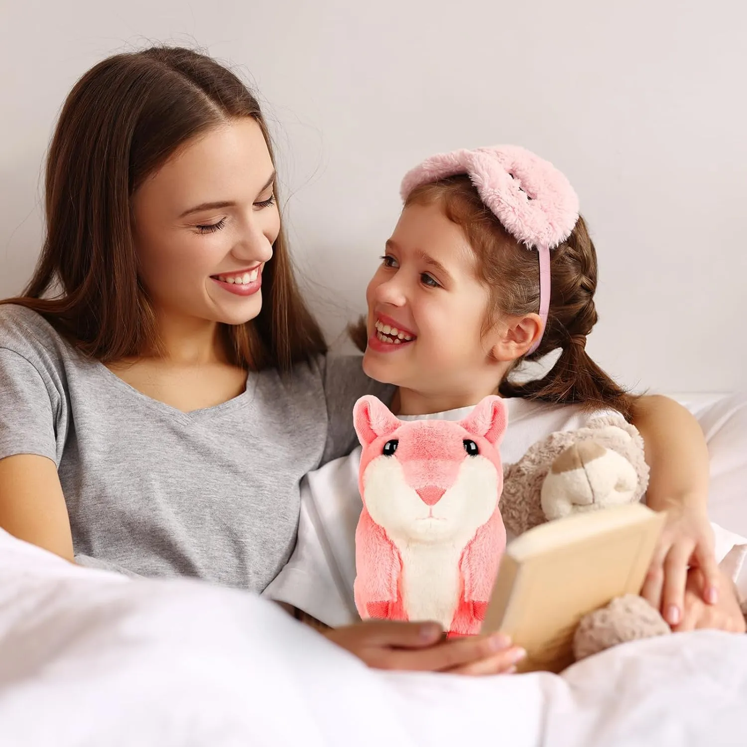 Toddler Toys Talking Hamster Repeats What You Say,Toys for 2 3 4 5 6 7 8 13 Year Old Girl Boy Birthday Gifts Ideas,Christmas Stocking Stuffers for Kids Adults Stuffed Animals Plush Toy Pink