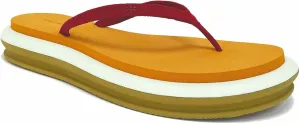 Tory Burch Women's Layered Flip Flop, Tory Red/Orange Citrine/Meadow Mist