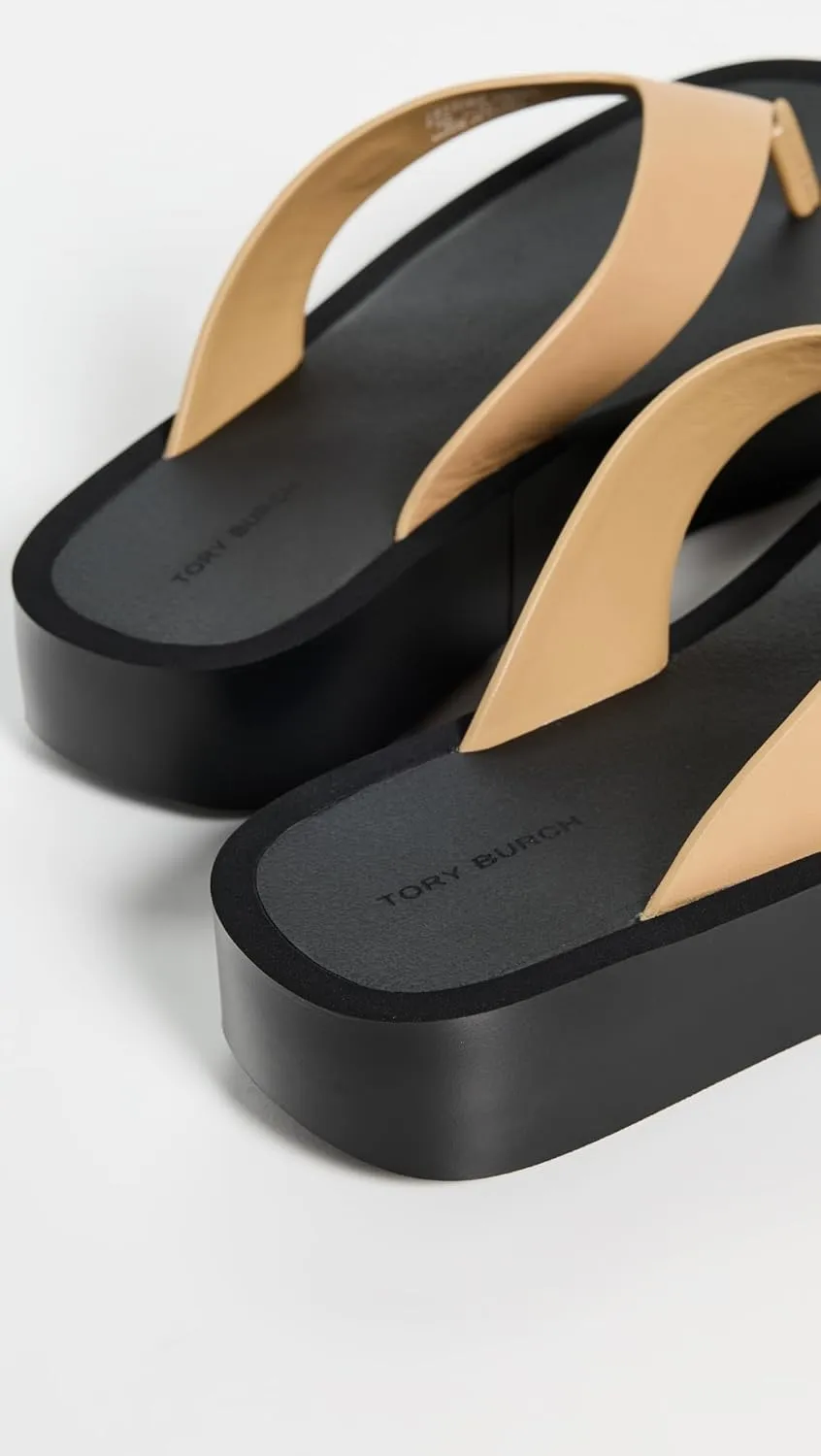 Tory Burch Women's Leather Platform Flip Flops