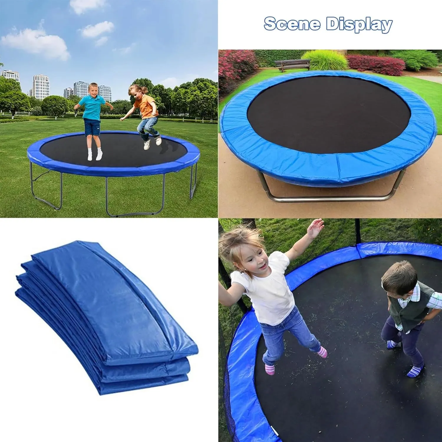 Trampoline Pad,New Universal PVC Trampoline Pad Replacement,Waterproof Trampoline Spring Covers Accessories Tear-Resistant for Home Gym Indoor Fun Outdoor