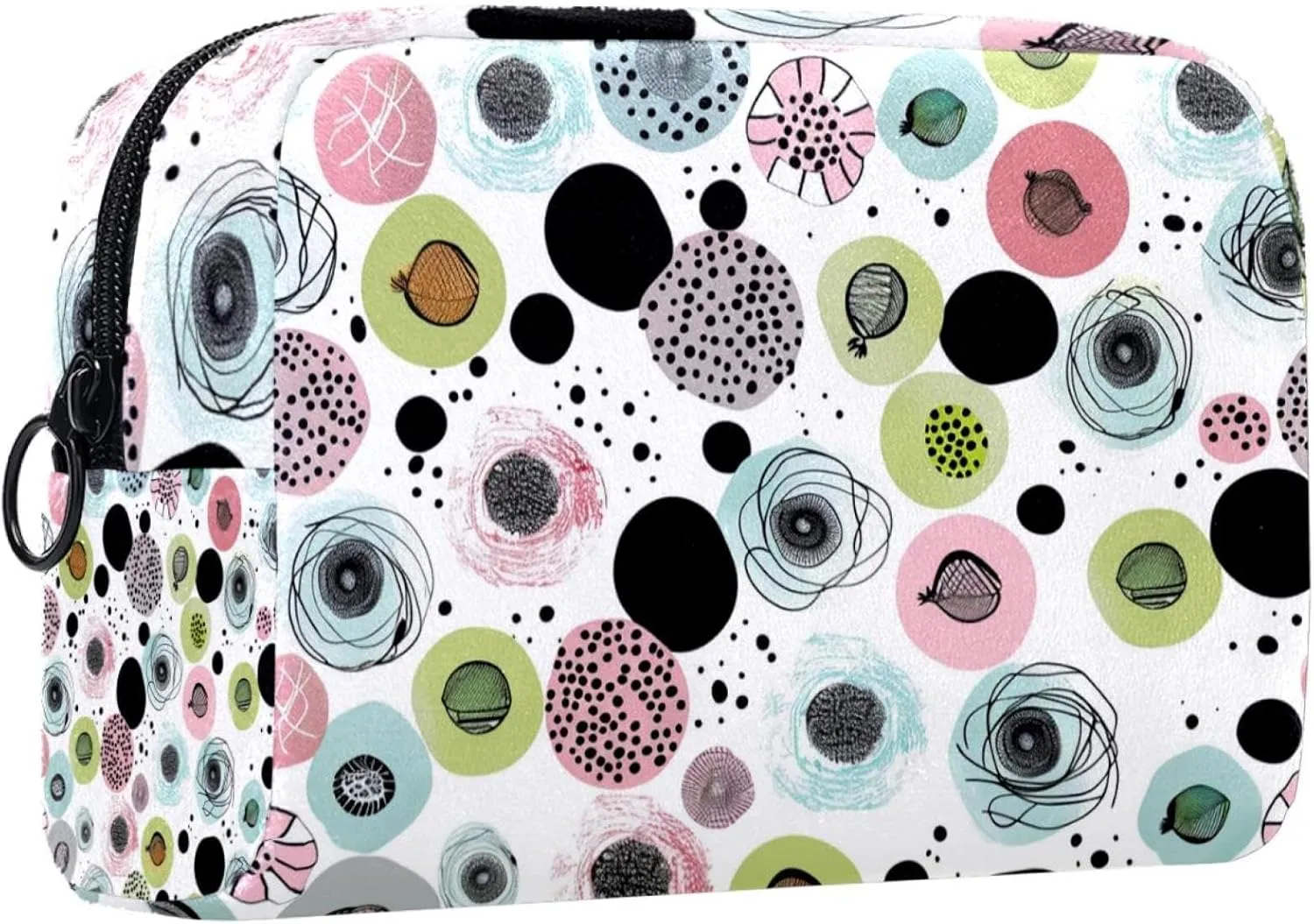 Travel Makeup Bag,Travel Toiletry Bag for Women,Easter Doodle Ornamental Eggs,Cosmetic Travel Bag