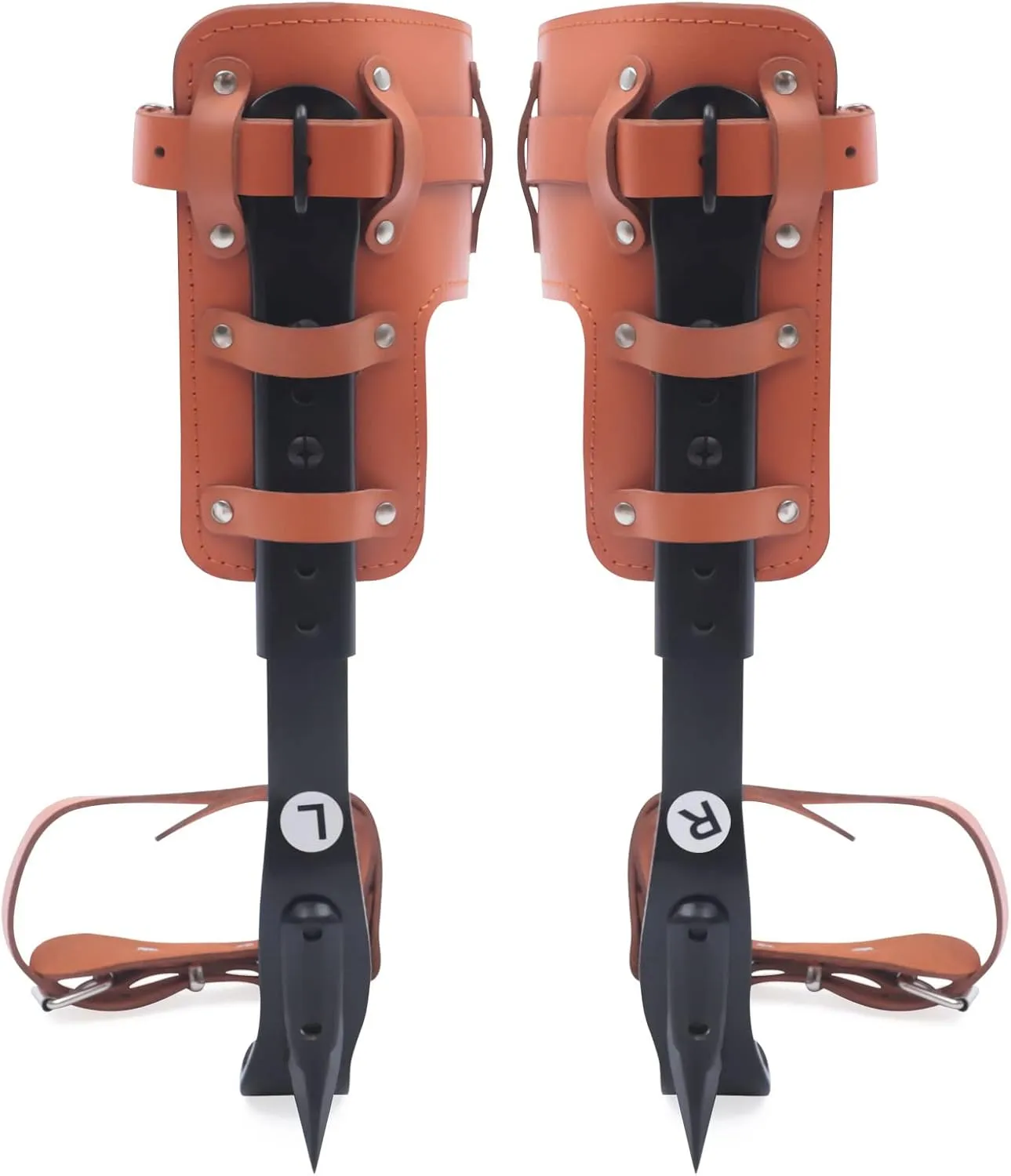 Tree Climbing Spikes Set Tree Climbing Gear, Climbing Spurs Climber Gaffs with Adjustable Climbing Straps and Steel Core Flip Line, Pole Climbing Spurs Steel Climber for Climber Logging Fruit Picking