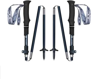 Trekking Poles Collapsible Hiking Pole Pair - 2pc Ultralight Folding Walking Sticks, Lightweight Aluminum 7075 Carbon Fiber Foldable Treking Stick for Trail Seniors Men Women Trek