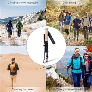 Trekking Poles, Walking Stick, Walking Poles for Women, Hiking Poles Collapsible Lightweight, Hiking Sticks Collapsible Hiking- Ideal for Seniors Women and Men