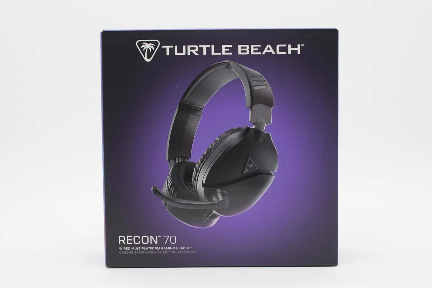 Turtle Beach Recon 70 Multiplatform Gaming Headset for PC, PS5, PS4, Xbox Series X|S, Xbox One, & Mobile w/ 3.5mm Wired Connection - Flip-to-Mute Mic, 40mm Speakers, Lightweight Design, Black
