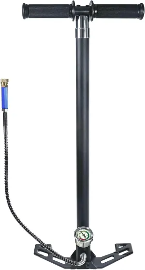 TUXING 4500psi Pcp Hand Pump, Four Stage Hand Pump, Stainless Steel Air Pump for Hunting Air Rifle Pistol Charging Pneumatic Airguns 300Bar 30Mpa