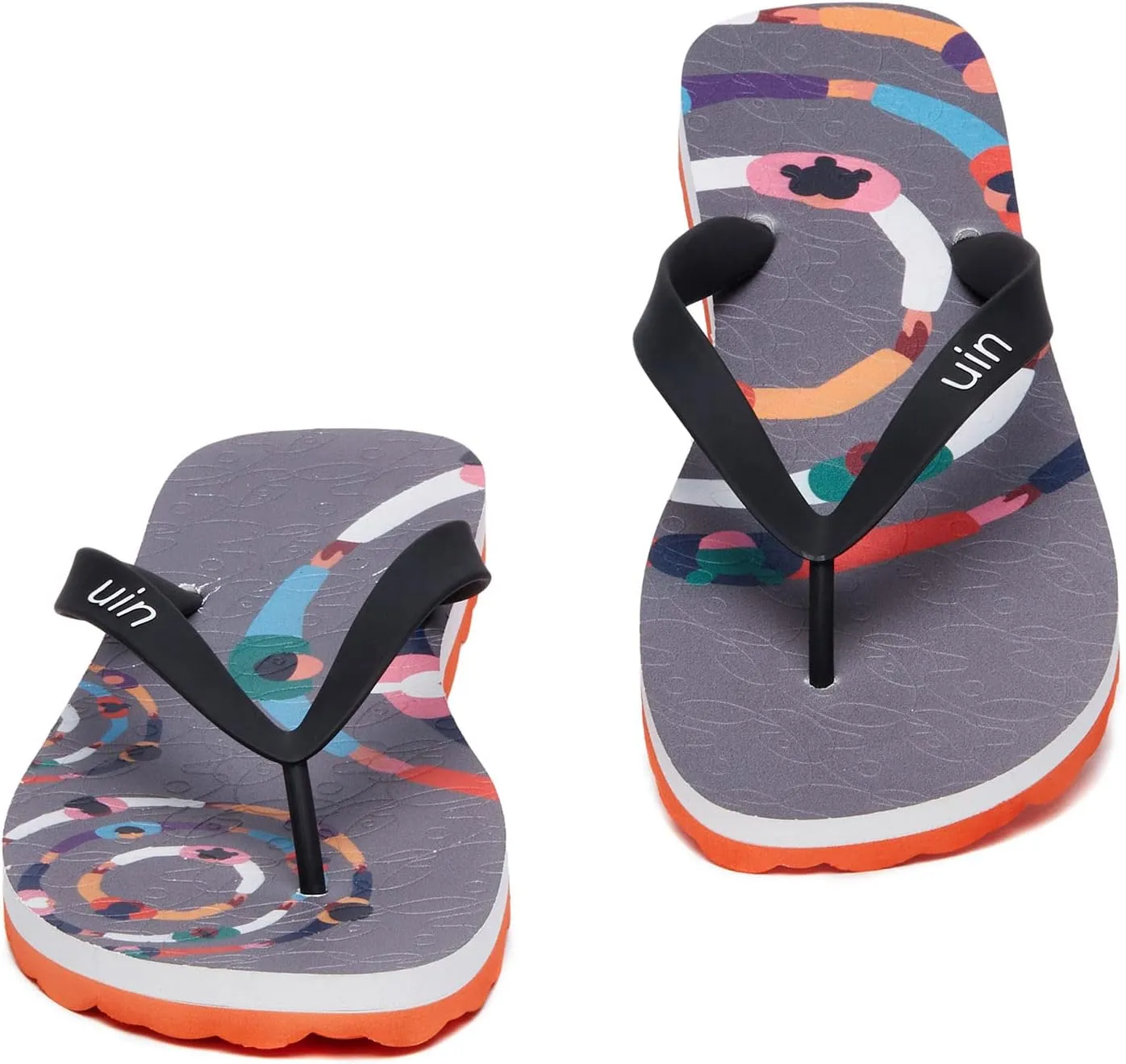 UIN Men's Flip Flops Thong Sandals Beach Summer Casual Art Painted Travel Comfort Slippers Blanes