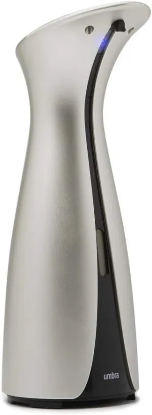 Umbra Otto Automatic Soap Dispenser Touchless, Hands Free Pump for Kitchen or Bathroom, 8.5 OZ, Nickel