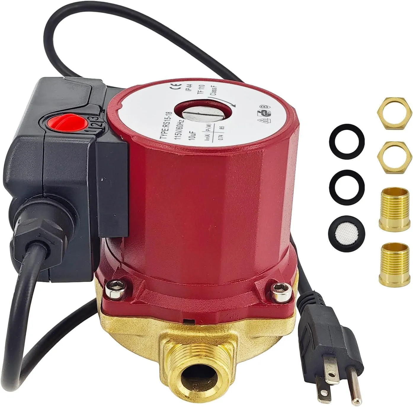 UP15-18B5 59896114 115V Circulator Pump 1/25 HP, 1/2" Sweat End Open System Circulator, Bronze Recirculating Pump，Compatible with Grundfos
