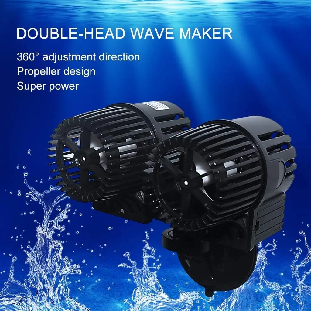 UPETTOOLS 6340 GPH Submersible Aquarium Circulation Pump - Adjustable 360° Wave Maker Powerhead for Fish Tanks - High Power Water Pump for Optimal Water Flow 24W（120-200Gallon）