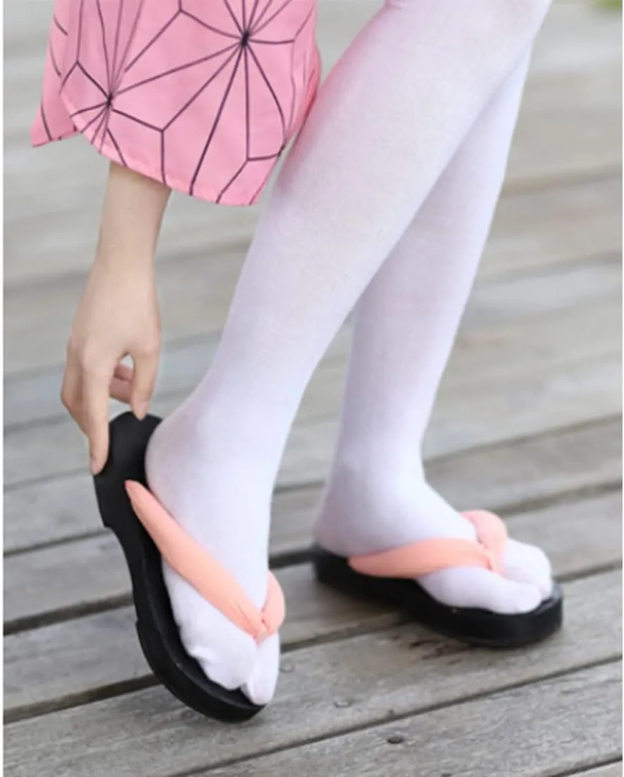 UZAIN Anime Tanjirou Cosplay Clog Shoes Japanese Sandals for Women Geta Wooden Anti-Slip flip-Flops Prop Oshitari