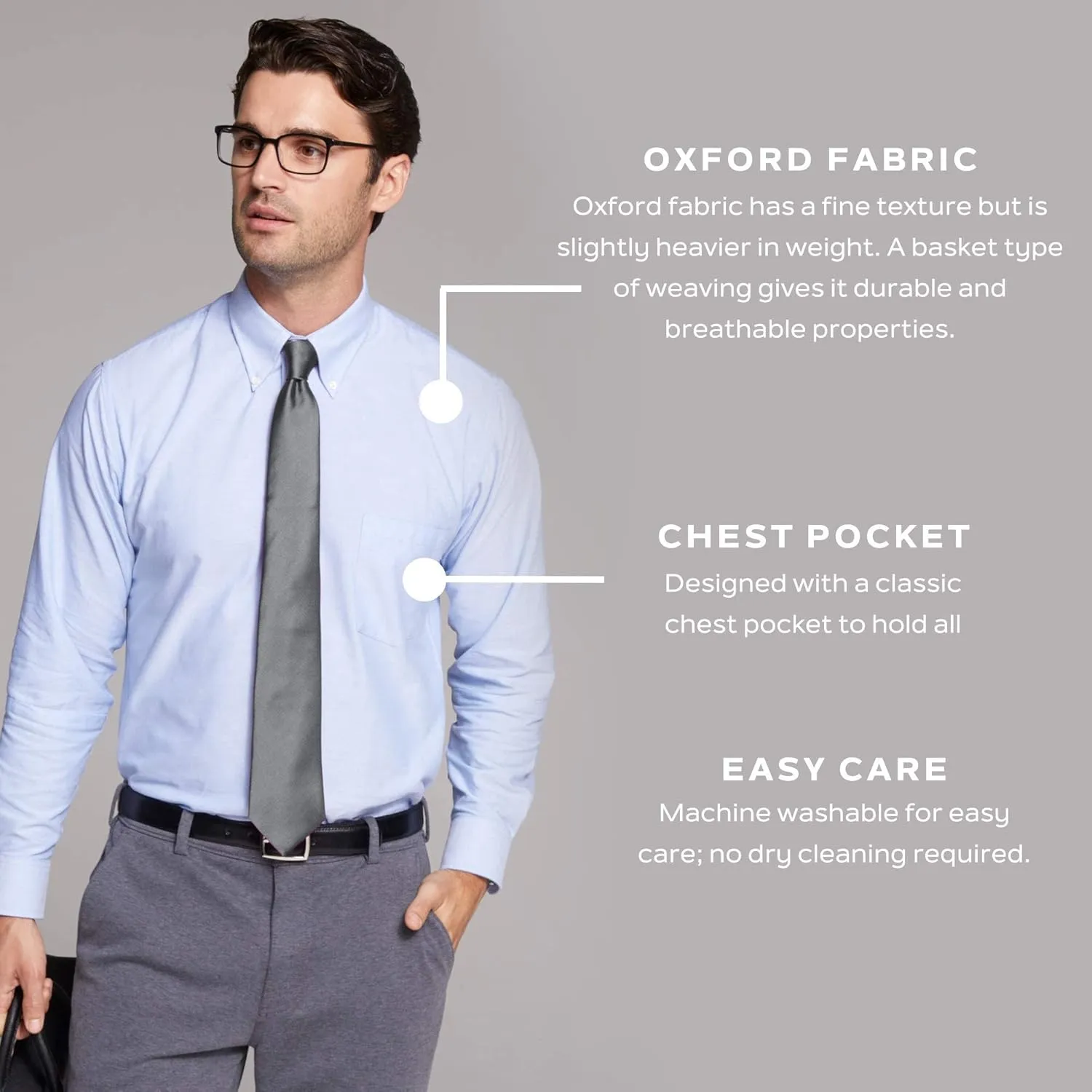 Van Heusen Men's Dress Shirts Short Sleeve Oxford Solid