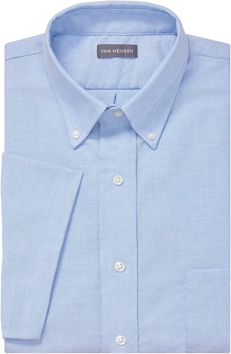 Van Heusen Men's Dress Shirts Short Sleeve Oxford Solid