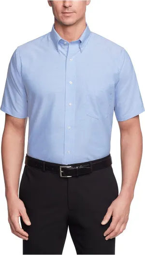 Van Heusen Men's Dress Shirts Short Sleeve Oxford Solid