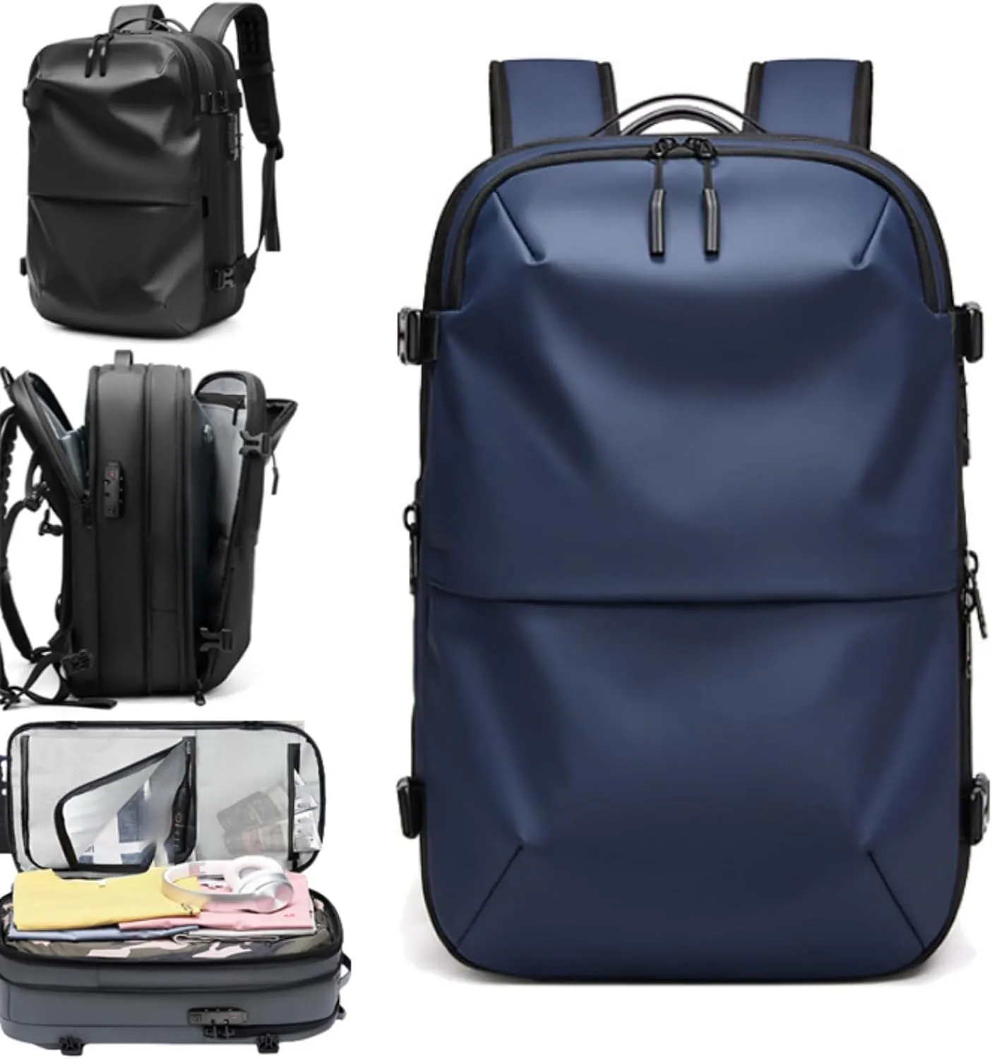 Veloutte Travel Backpack, Veloussette Prestige Space Bag, Velouette Prestige Space Bag, Multifunctional Waterproof (Blue)