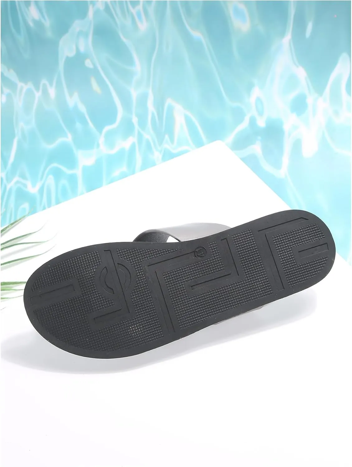 Verdusa Men's Casual Crisscross Leather Flip Flops Thong Sandals