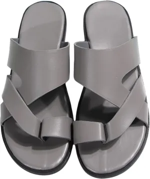 Verdusa Men's Casual Crisscross Leather Flip Flops Thong Sandals