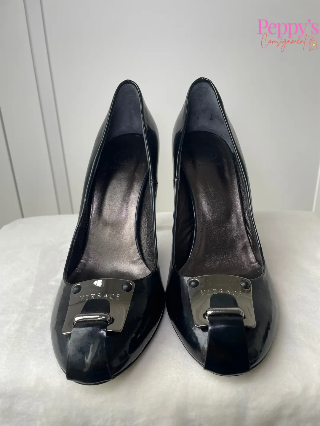Versace Patent Pump Size 38.5