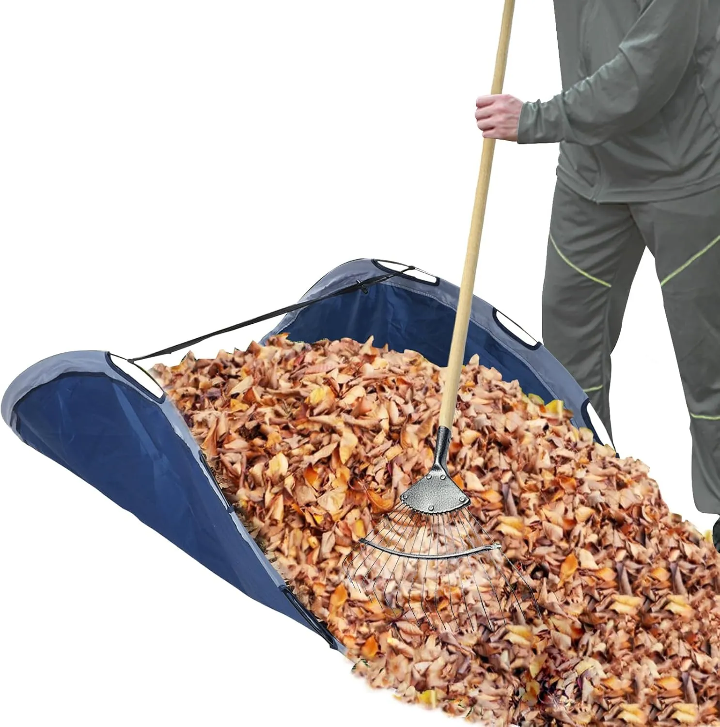 Veshine Leaf Collector,leaf collector bag, Portable Pop Up Leaf Bags, Foldable Leaf Pick Up Tools, Reusable Yard Garden Bags for Leaves Lawn Trash